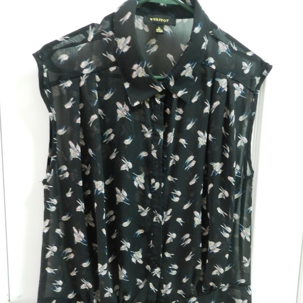 Women See Through Blouse Size XL